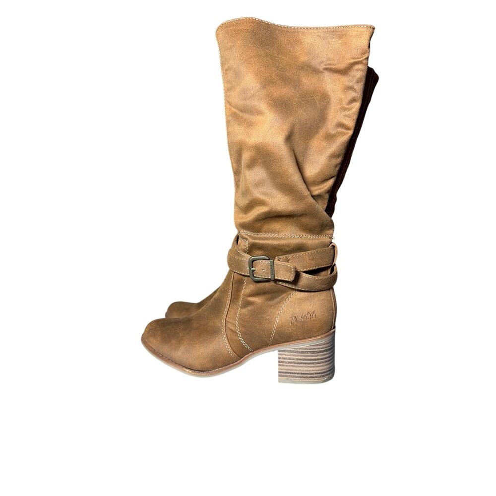 Blowfish Binda Knee High Boots Rust Oiled Vegan Suede Size 8.5 NWOB